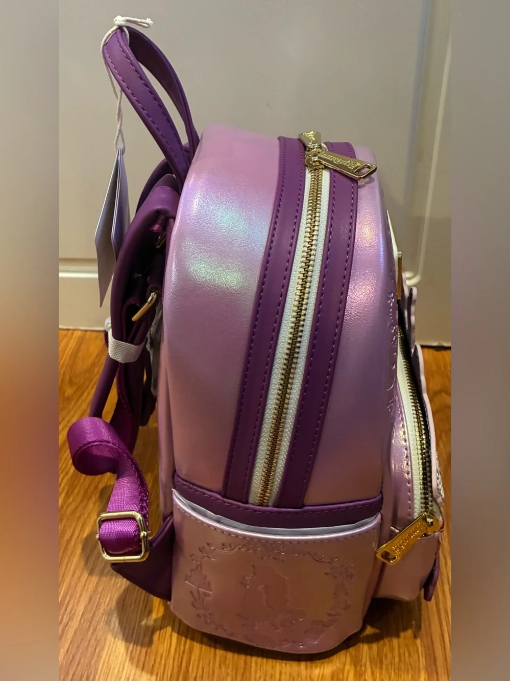New Loungefly Tangled Cake Box Lunch Exclusive Embellished Mini Backpack